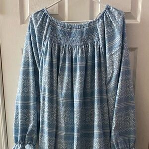 Smocked Flannel Nightgown